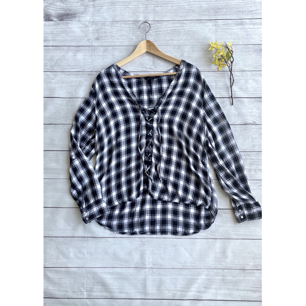 EXPRESS Plaid Top